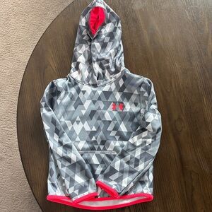 Under Armour Kids Gray and Pink Patterned Hoodie